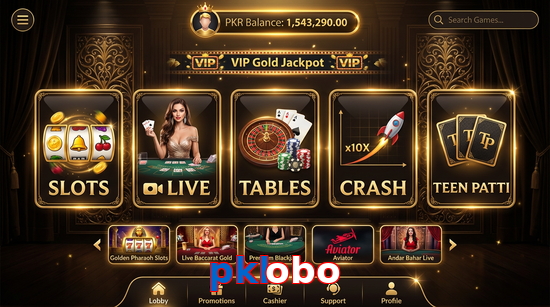 Main screen of Pklobo casino page for PK players
