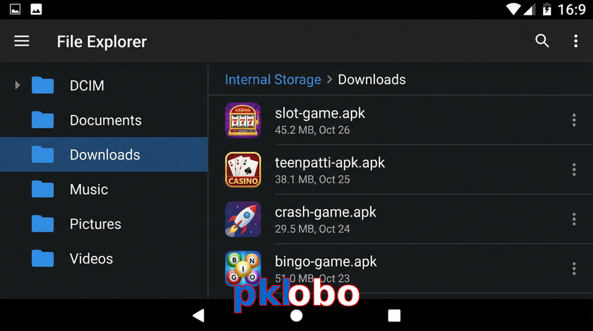 Main screen of Pklobo gameapk page for PK players